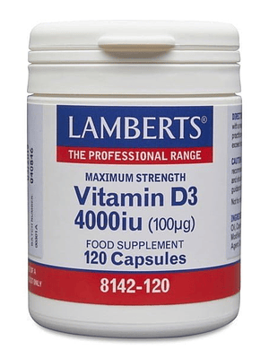 Vitamina D-3 4000 Ui 120 Comprimidos Lamberts