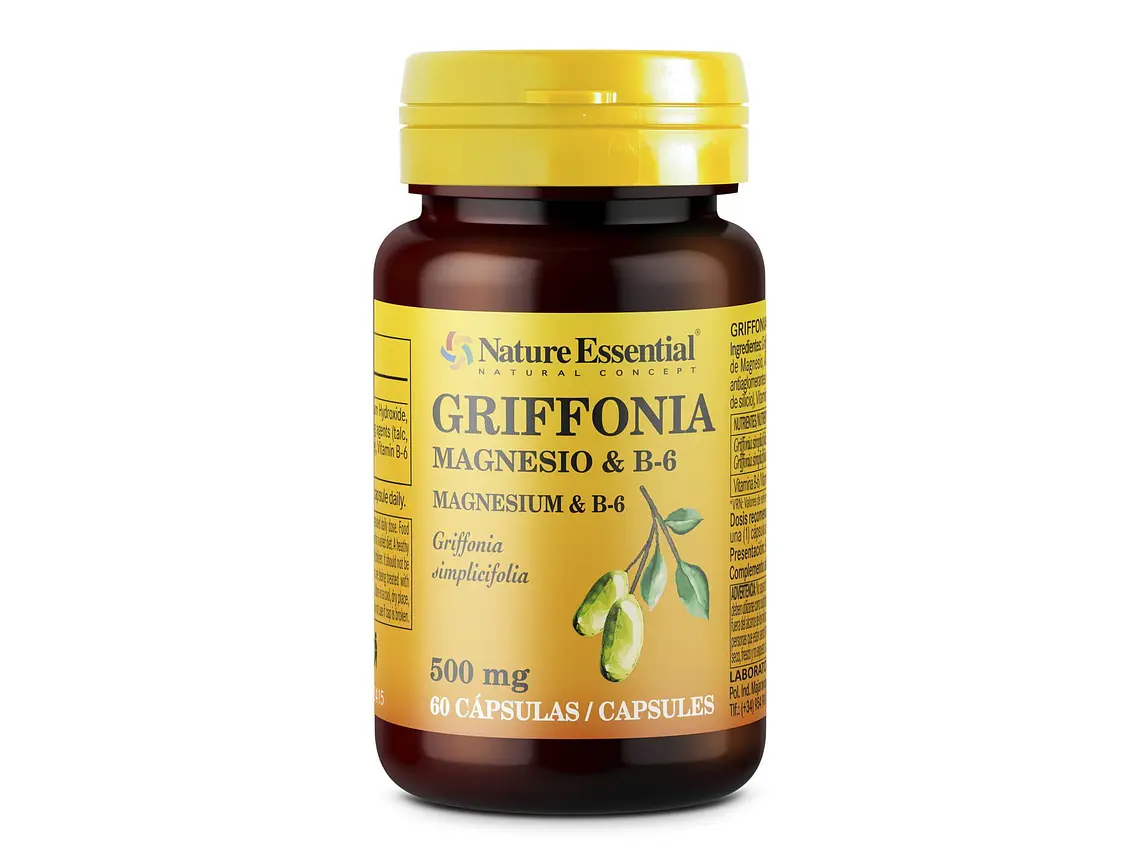 Griffonia 500 mg + Magnésio + B6 60 Cápsulas Nature Essential 1