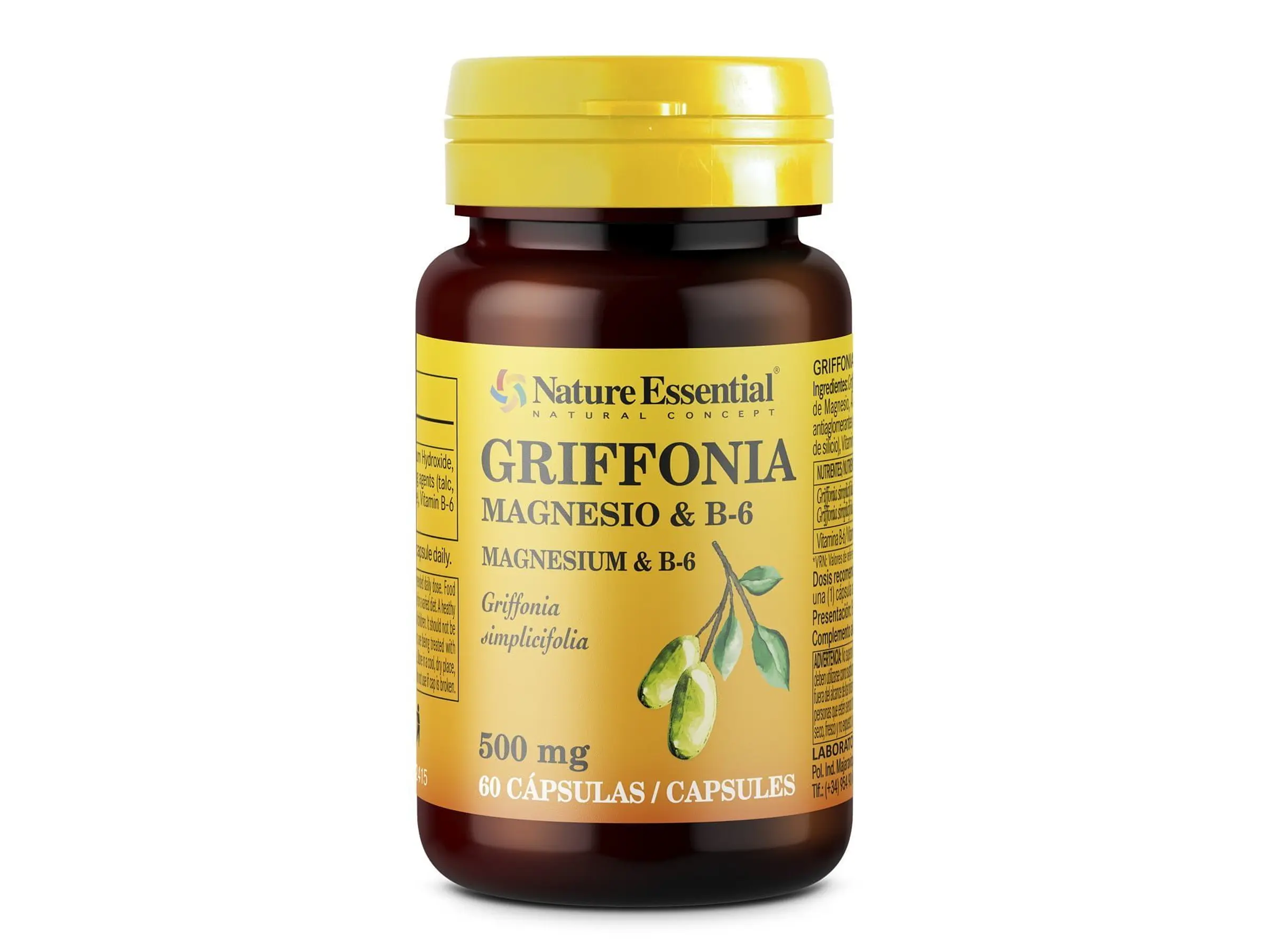 Griffonia 500 mg + Magnésio + B6 60 Cápsulas Nature Essential 1