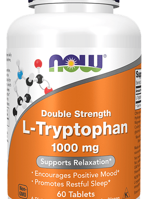 L-Tryptophan, Double Strength 1000 mg 60 Comprimidos Now