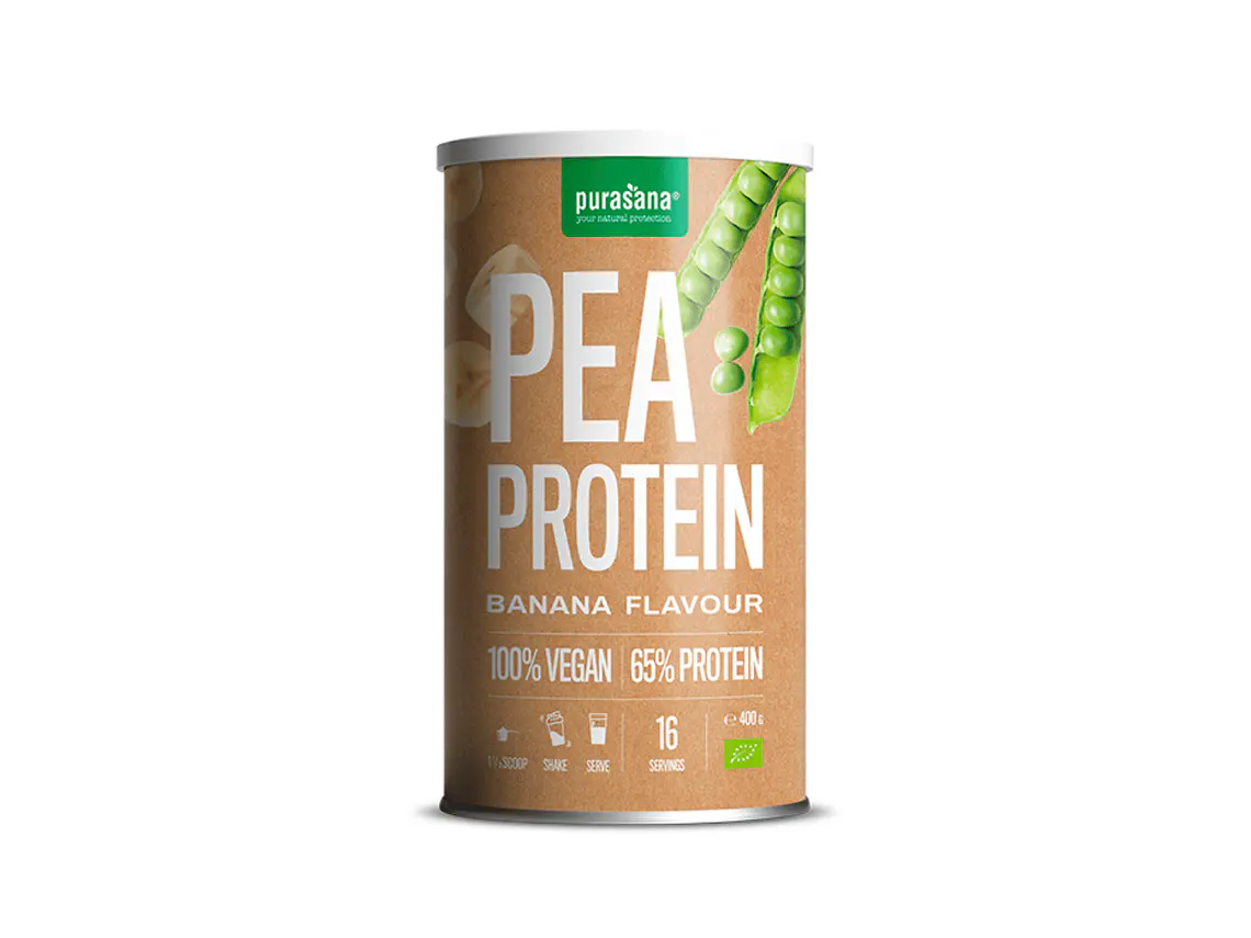 Proteína Ervilha-Banana Vegan 400g Purasana 1
