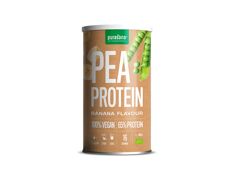 Proteína Ervilha-Banana Vegan 400g Purasana 1