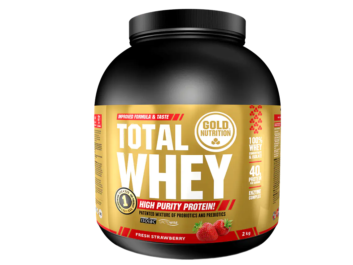Total Whey 2 Kg Morango Gold Nutrition 1