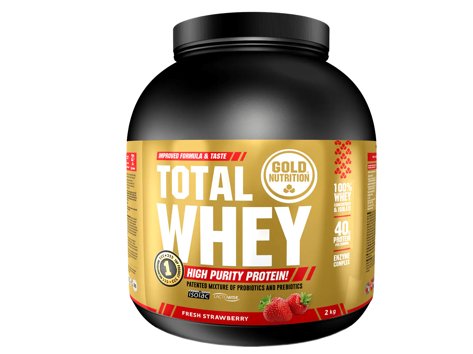 Total Whey 2 Kg Morango Gold Nutrition 1