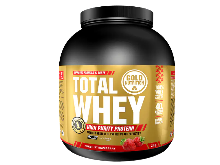 Total Whey 2 Kg Morango Gold Nutrition 1