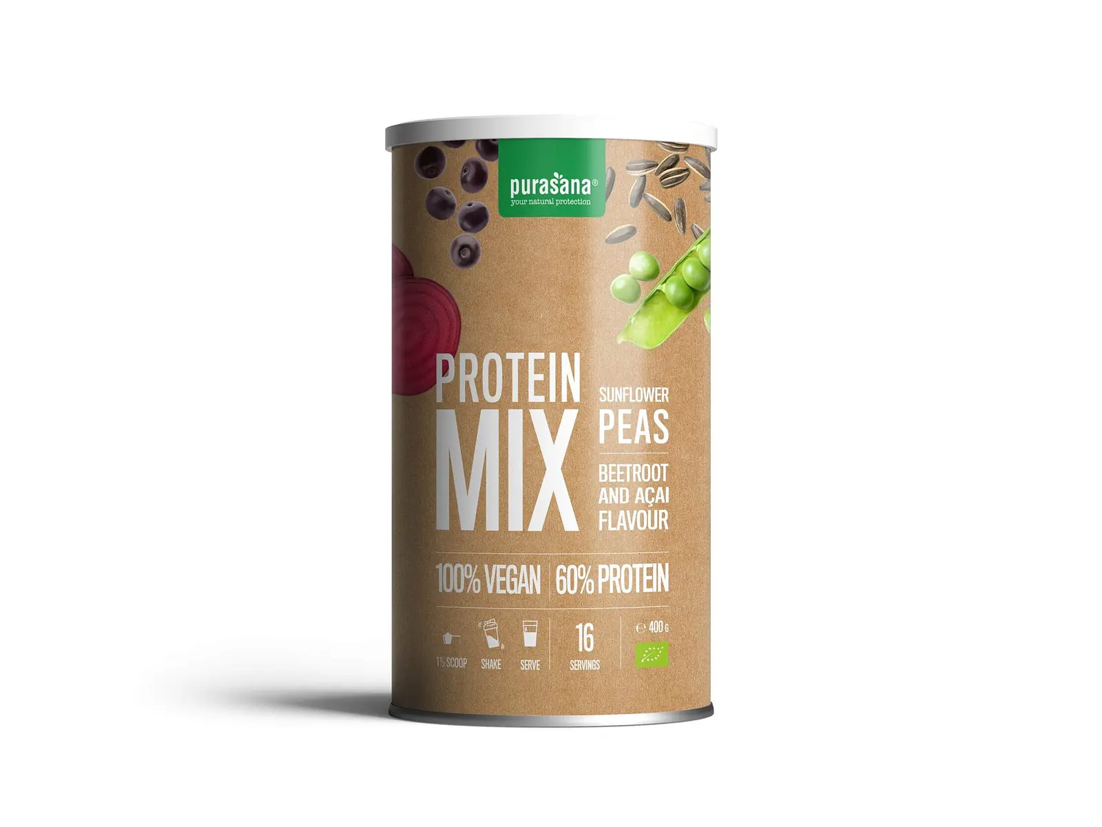 Proteína Mix-Açaí Vegan 400g Purasana 1