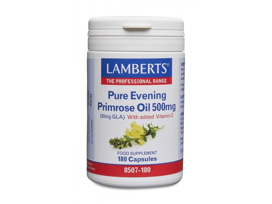 Pure Evening Primrose Oil 500mg 180 Cápsulas Lamberts 1