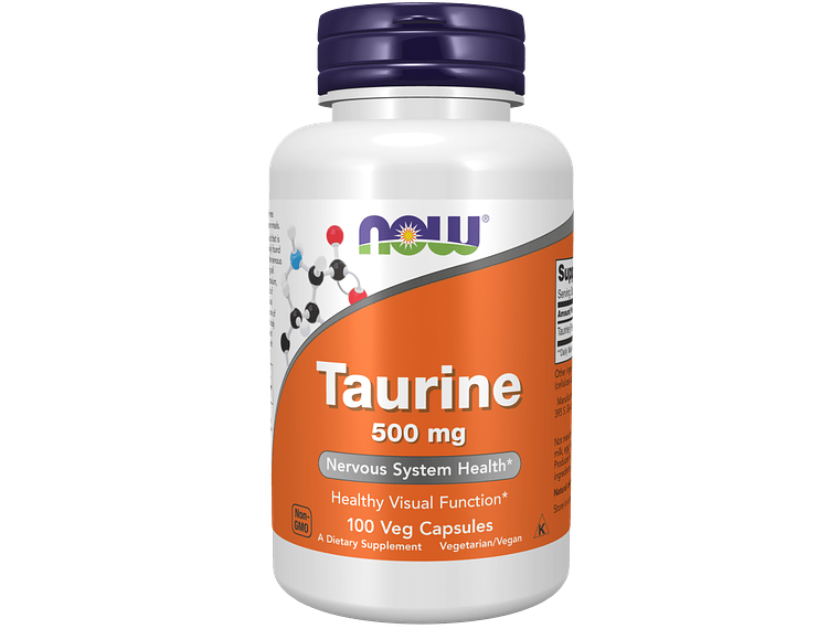 Taurine 500 mg 100 Cápsulas Now 1