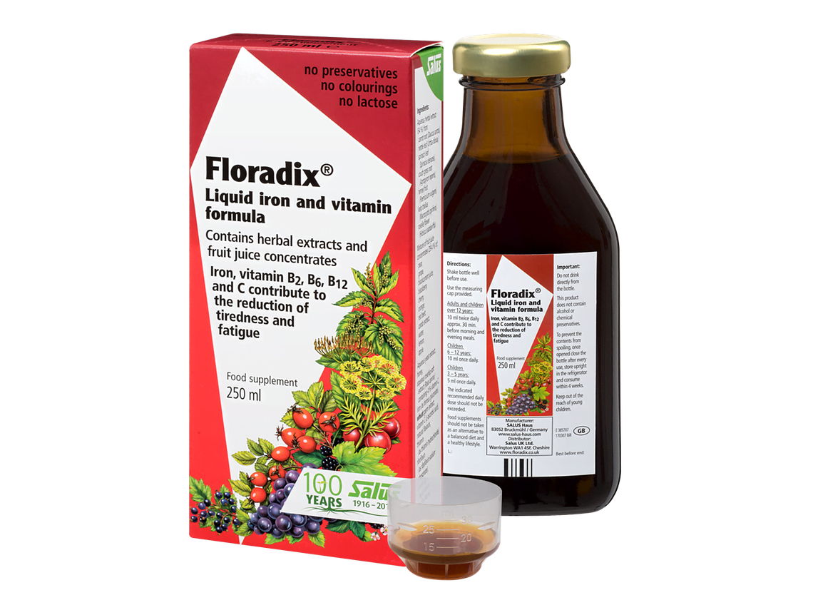 Floradix Fórmula Líquida de Ferro e Vitaminas Salus Haus 1