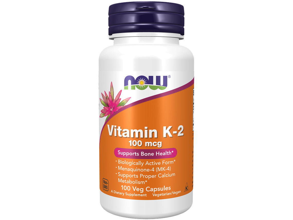 Vitamin K-2 100 mcg 100 Cápsulas Vegetais  Now 1