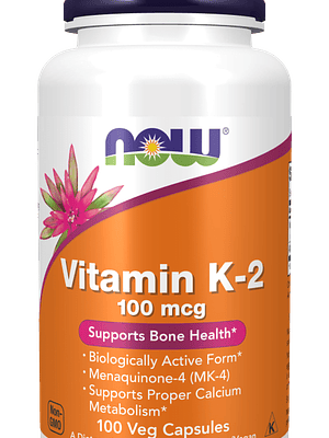 Vitamin K-2 100 mcg 100 Cápsulas Vegetais  Now