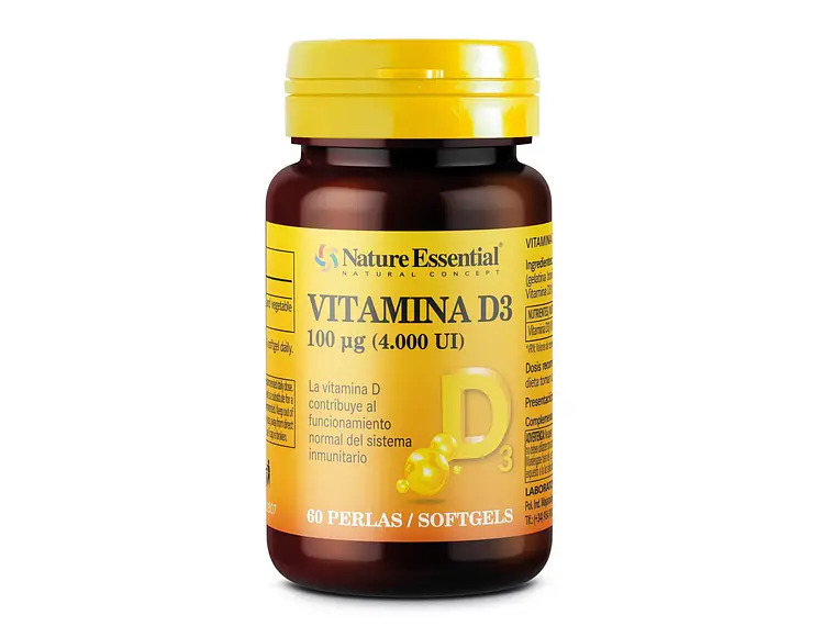 Vitamina D3 4000UI 60 Cápsulas Nature Essential 1