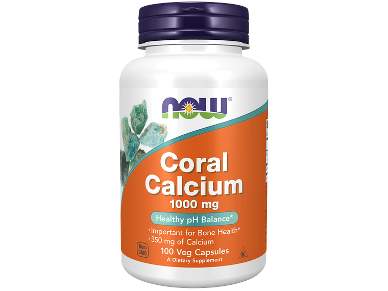 Coral Calcium 1000 mg 100 Cápsulas Vegetais Now 1