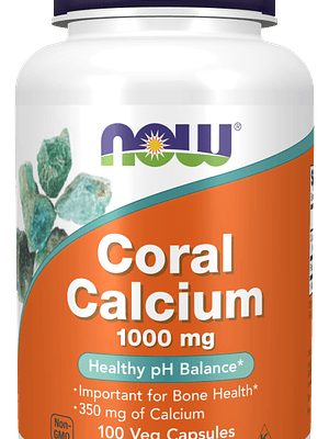 Coral Calcium 1000 mg 100 Cápsulas Vegetais Now
