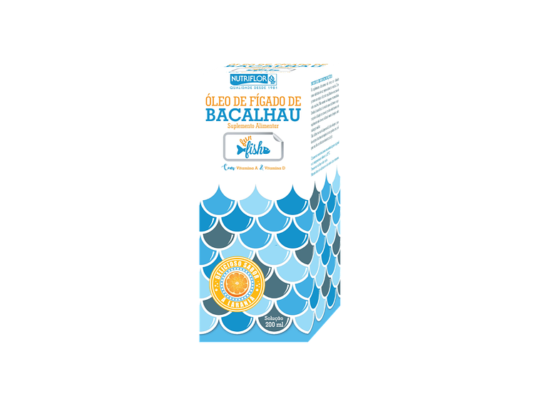 Fun Fish - Óleo De Fígado Bacalhau + Vitamina A, E, D 200 Ml Nutriflor 1