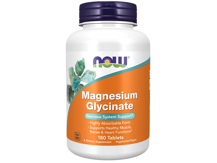Magnesium Glycinate 180 Comprimidos Now 1