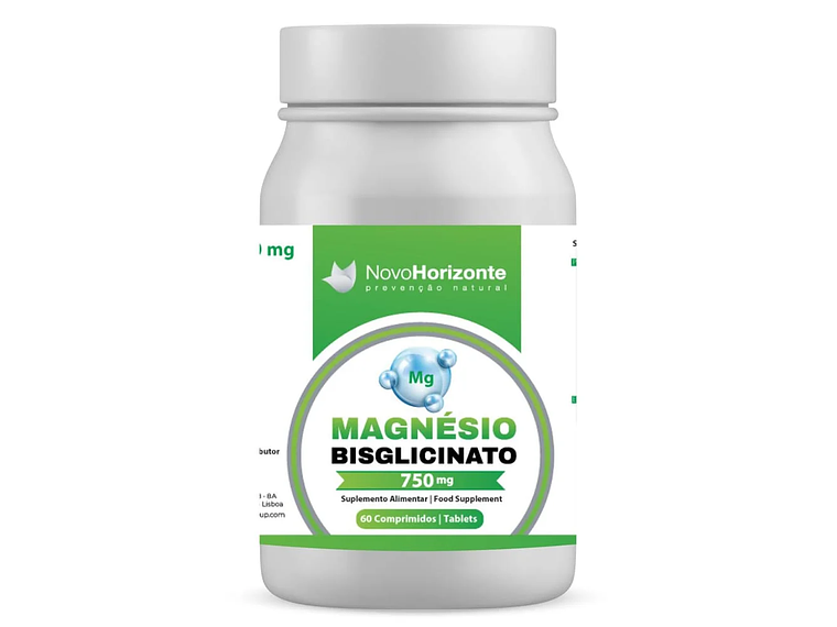 Magnésio Bisglicinato 750 mg 60 comprimidos Novo Horizonte 1