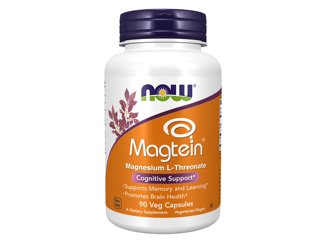 L-Treonato de Magnésio (Magtein®) 90 Cápsulas Vegetais Now 1