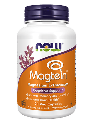 L-Treonato de Magnésio (Magtein®) 90 Cápsulas Vegetais Now