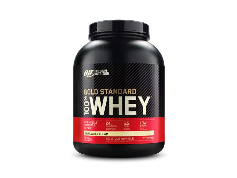 100% Whey Gold Standard  Gelado de Baunilha Optimum Nutrition 5