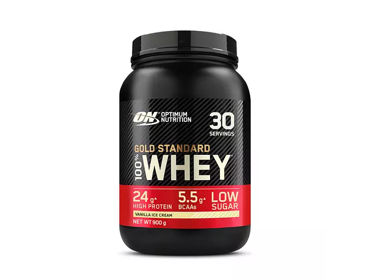 100% Whey Gold Standard  Gelado de Baunilha Optimum Nutrition 4