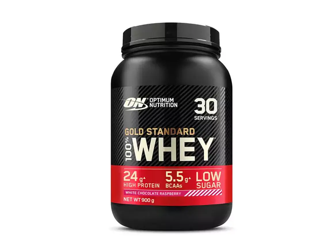 100% Whey Gold Standard  Chocolate Branco e Framboesa Optimum Nutrition  1