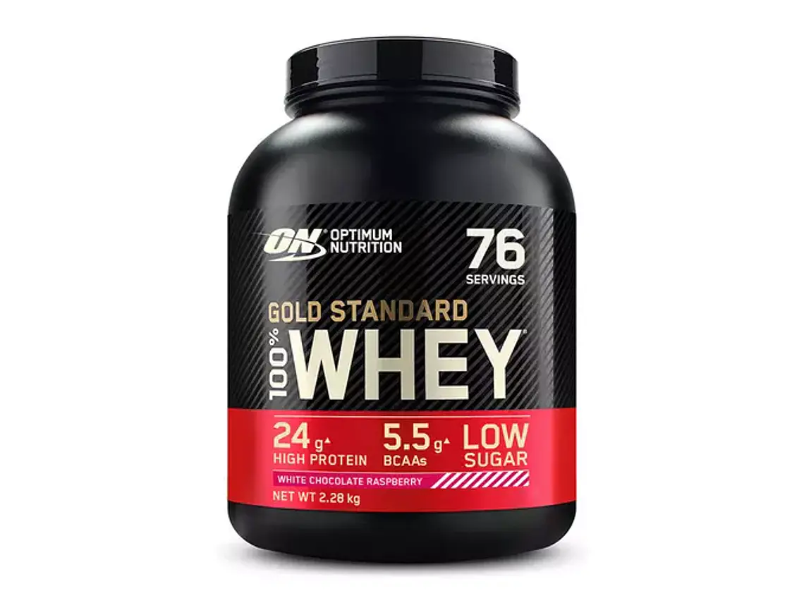 100% Whey Gold Standard  Chocolate Branco e Framboesa Optimum Nutrition  2