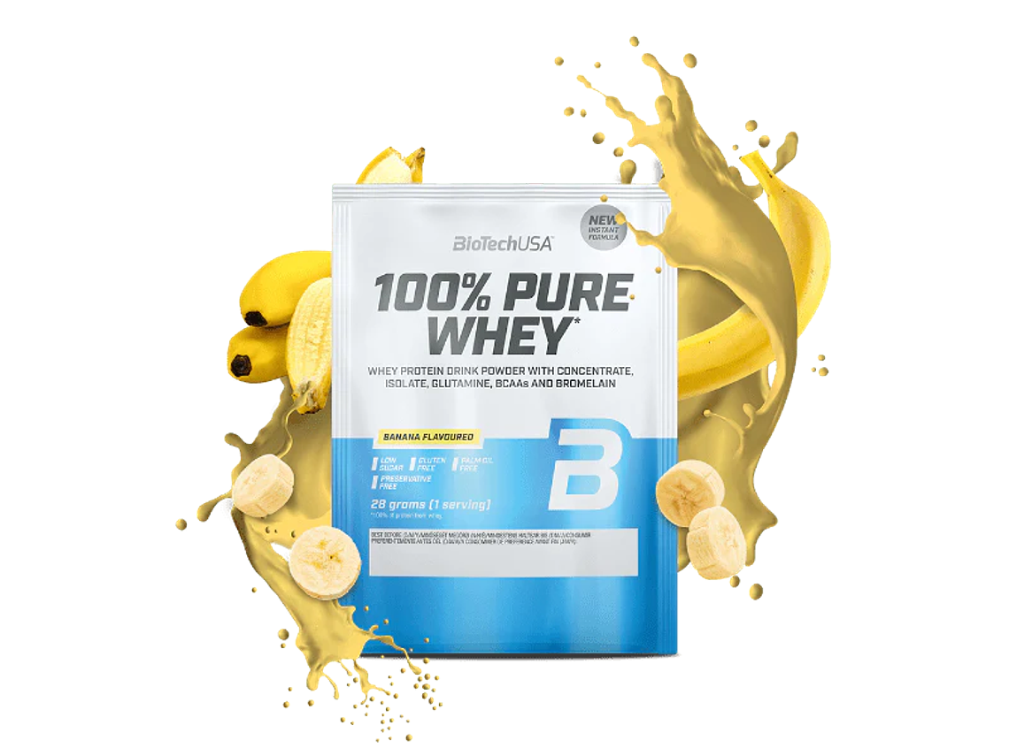 100% Pure Whey proteína concentrada BioTechUSA - 28 gr Dose individual  2