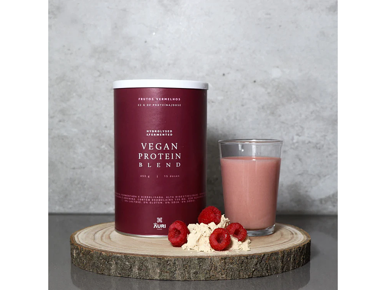 Proteína Vegetal e Hidrolizada Vegan Frutos vermelhos 450 gr. AURI FOODS 1