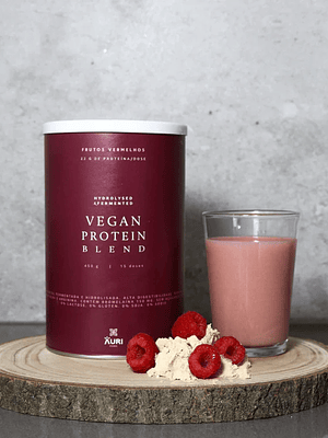 Proteína Vegetal e Hidrolizada Vegan Frutos vermelhos 450 gr. AURI FOODS