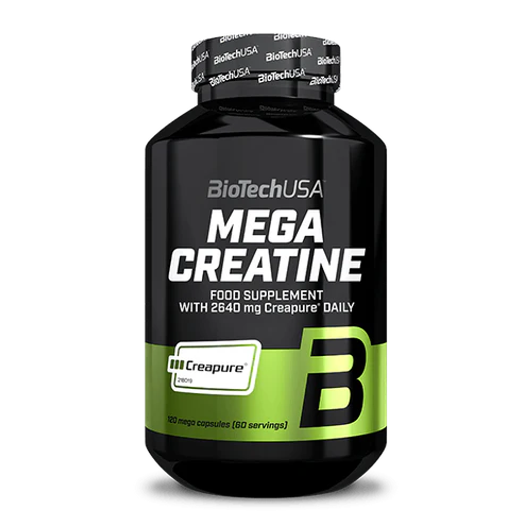 MEGA CREATINE CREAPURE 120 CÁPSULAS BiotechUSA 1