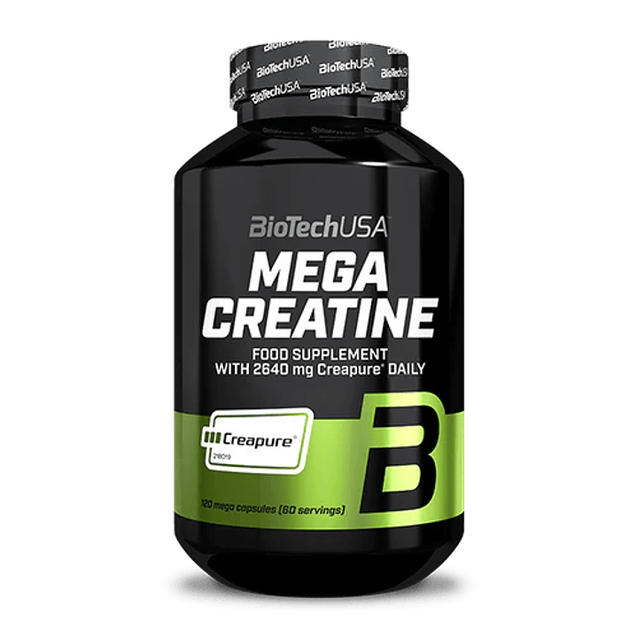 MEGA CREATINE CREAPURE 120 CÁPSULAS BiotechUSA 1