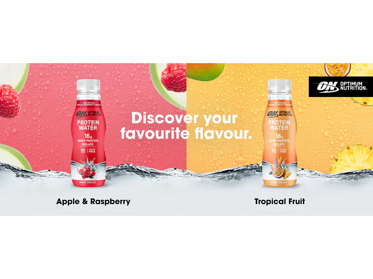 PROTEIN WATER 16 GR. WHEY PROTEIN 64 KCAL 330 ML OPTIMUM NUTRITION 1