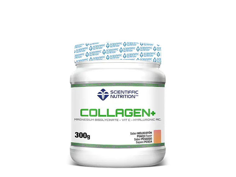 Colagénio + Magnésio Bisglycinato - Vit. C - Ácido Hyaluronic Pêssego 300gr. Scientiffic Nutrition 1