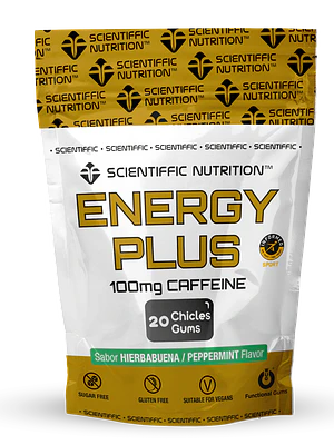 Pastilhas Energy Plus 100mg Cafeína Menta 20 Unidades Scientiffic Nutrition