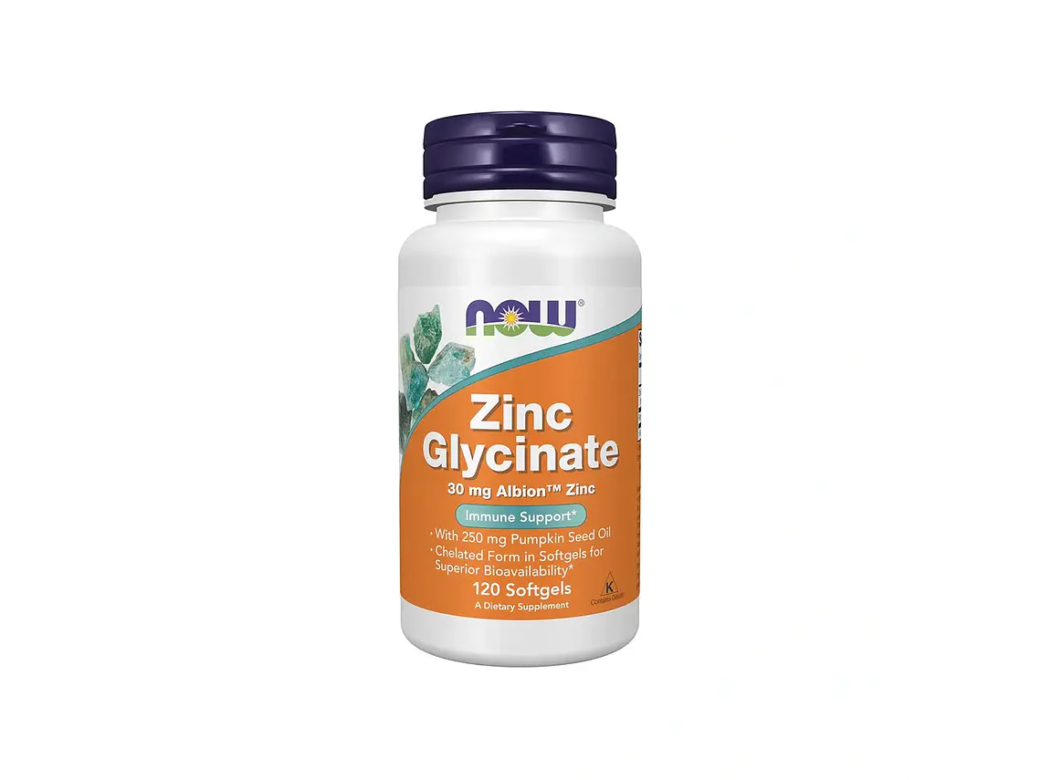 Zinc Glycinate 120 Softgels Now 1