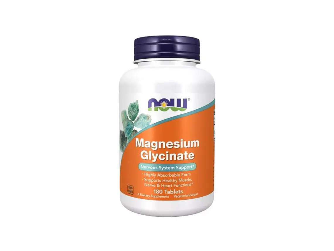 Magnesium Glycinate 180 Comprimidos Now 1