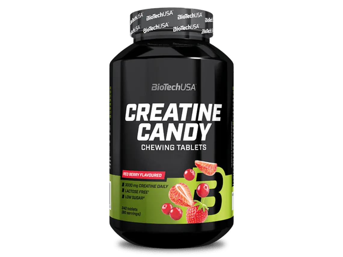 Creatine Candy Morango 240 Comprimidos BiotechUSA 1