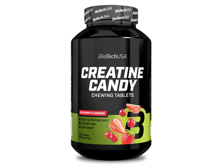 Creatine Candy Morango 240 Comprimidos BiotechUSA 1