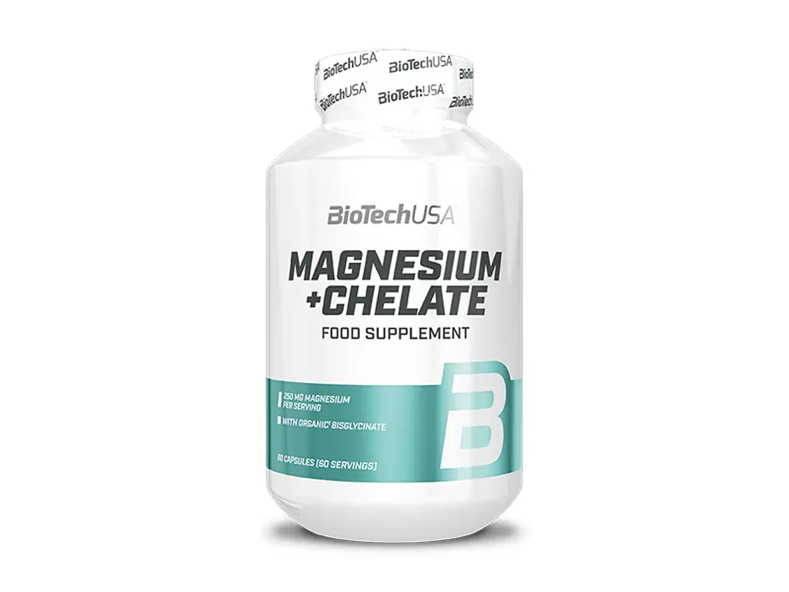 Magnésio + Chelate 60 cápsulas BiotechUSA 1