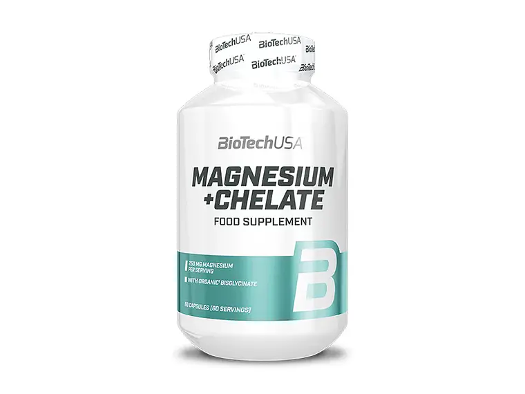 Magnésio + Chelate 60 cápsulas BiotechUSA 1