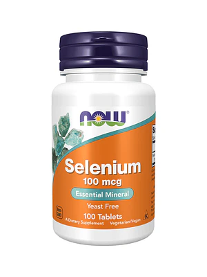 Selenium 100 mcg 100 Comprimidos Now