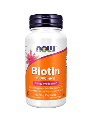 Biotin 5000 mcg 60 Cápsulas Now