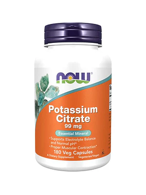 Potassium Citrate 99 mg 180 Cápsulas Now