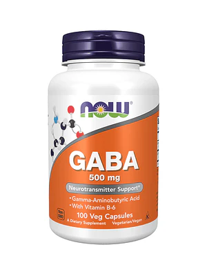 GABA 500 mg 100 Cápsulas Vegetais Now