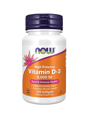 Vitamin D-3 2000 IU 120 Softgels Now