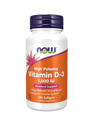 Vitamin D-3 1000 IU 180 Softgels Now
