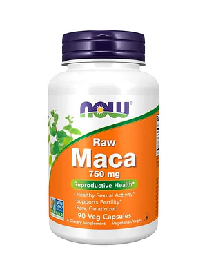 Maca 750 mg Raw 90 Cápsulas Vegetais Now
