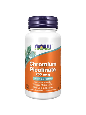 Chromium Picolinate 200 mcg 100 Cápsulas Vegetais Now