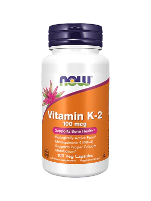 Vitamin K-2 100 mcg 100 Cápsulas Vegetais  Now